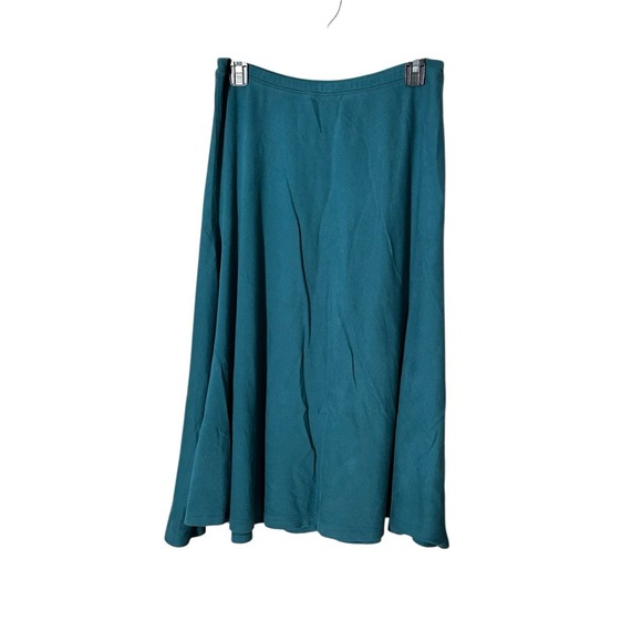 Peruvian Connection 100% Pima Cotton Large Shirt Skirt Set Women's Blue #R13-5 - Picture 14 of 15